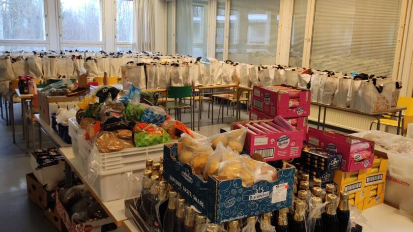 Ruokakasseja ja ruuan jaottelua