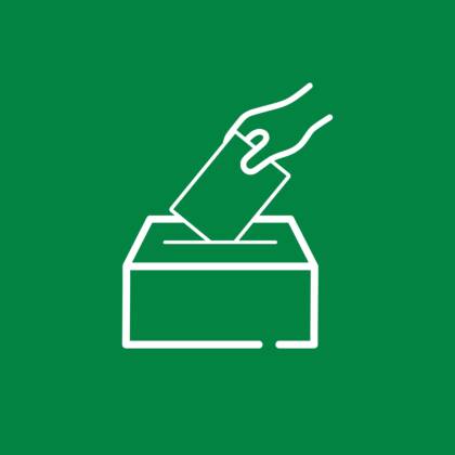 Graafinen kuva äänestyslipukkeesta