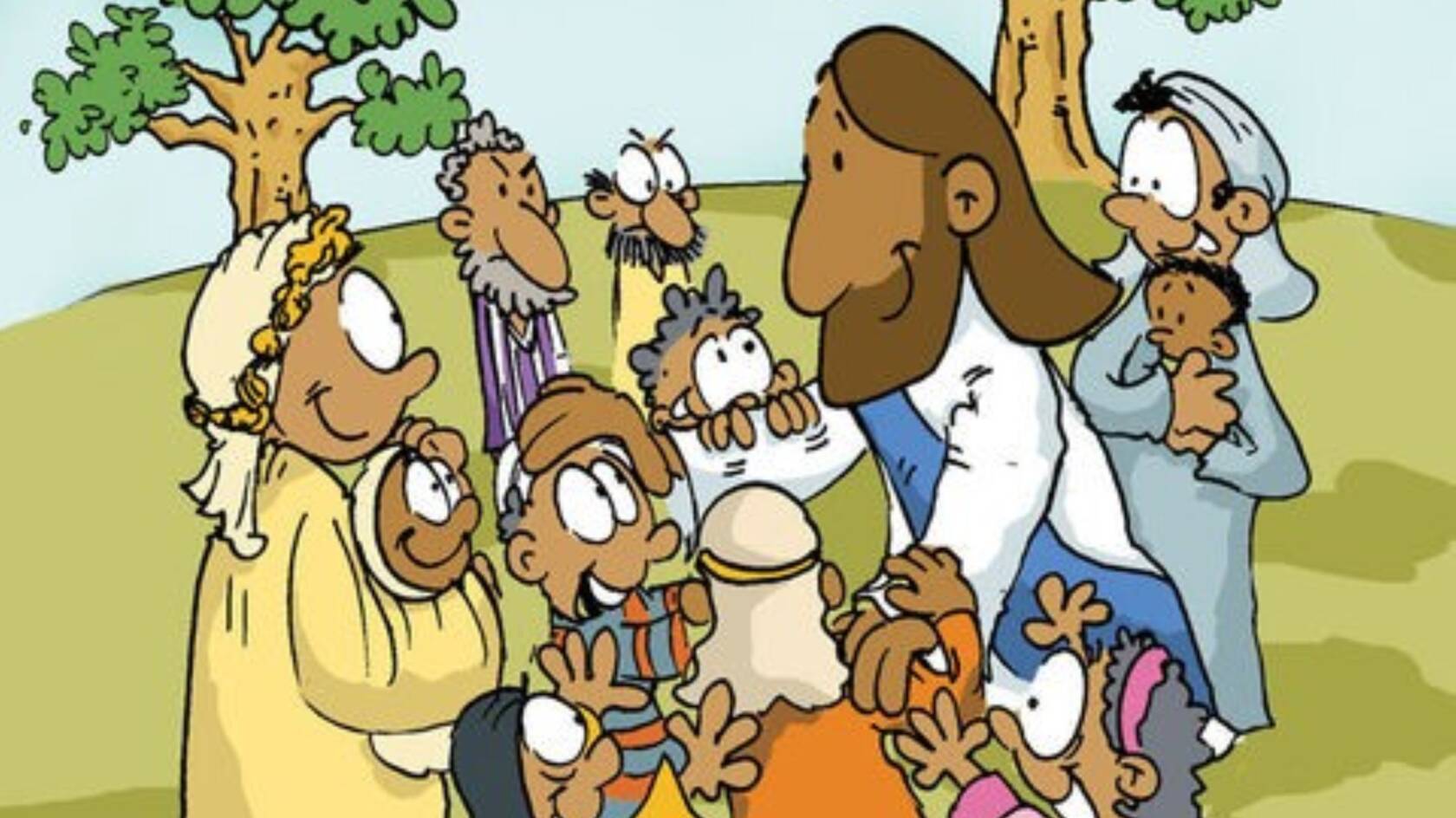 Kuvituskuva Jeesus ja lapsia
