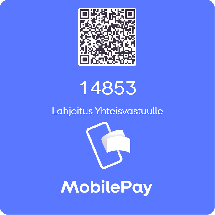 Yhteisvastuun mobilepay numero: 14853
